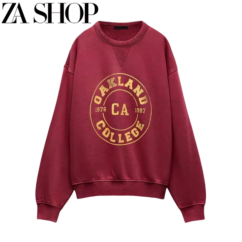 Autumn and Winter Women's Washed Effect College Style Long-Sleeved Round Neck Casual Sweatshirt Jogging Pants 3253838 3253837 Autumn and Winter Women's Washed Effect College Style Long-Sleeved Round Neck Casual Sweatshirt Jogging Pants 3253838 3253837