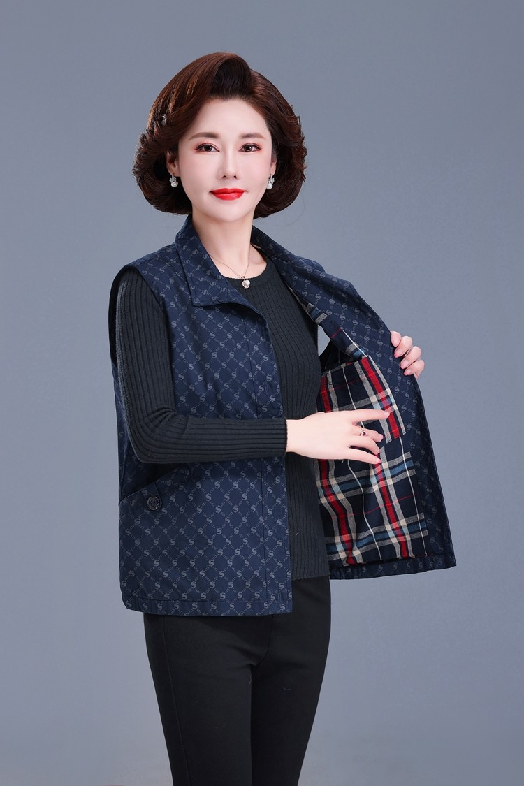 Весенняя хлопковая куртка, жилет, для среднего возраста 