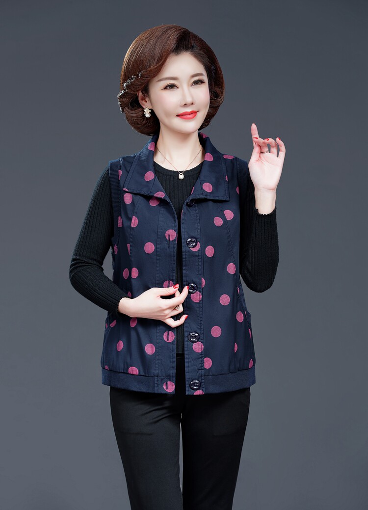 Осенний жилет, куртка, хлопковый кардиган, для среднего возраста, большой размер            