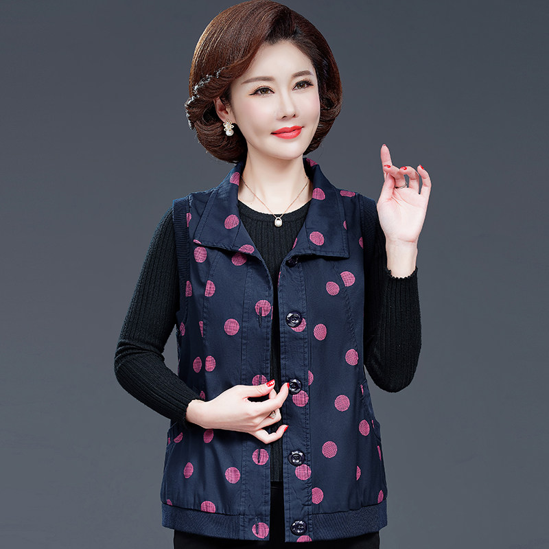 Осенний жилет, куртка, хлопковый кардиган, для среднего возраста, большой размер            