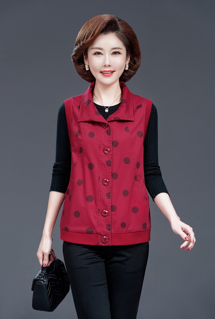 Осенний жилет, куртка, хлопковый кардиган, для среднего возраста, большой размер            