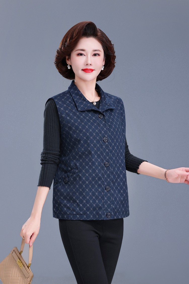 Весенняя хлопковая куртка, жилет, для среднего возраста 