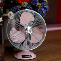 Honey Peach Powder Fan Swing Piece Ferroelectric Fan Fields Garden Wind Bench Fan home Fan Eurostyle Countryside Electric Fan