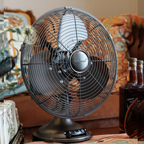 Foreign Trade Metal Electric Fan Imitation Ancient Desktop Retro Small Desk Fan Office Dorm Room Home Computer Fan Copper Motor