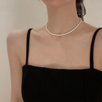 Natural Pearl Necklace Female Summer Exquisite High Simple Light Luxury Korean Temperament Small Joker choker choker