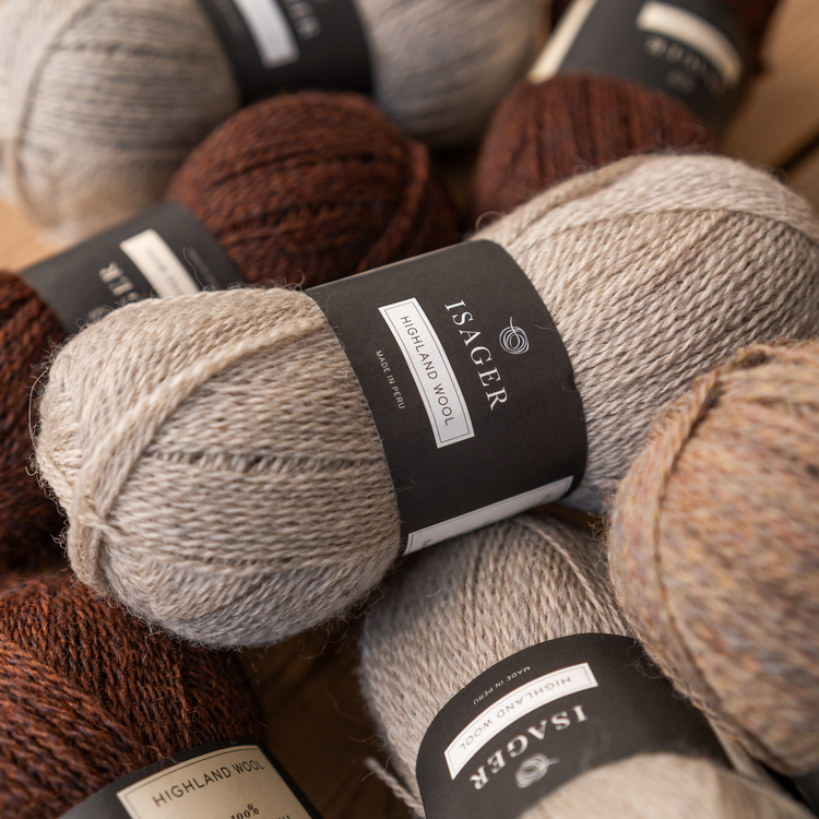 Isager Highland Wool Medium-Fine Thread Imported from Denmark Soft Jacquard Thread 50g 275m
