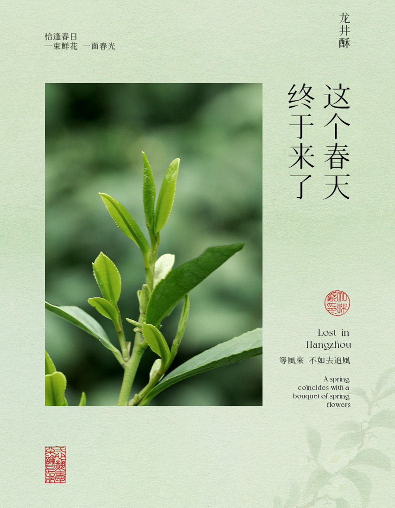 【中國直郵】知味觀 龍井茶酥茶餅 綠茶傳統糕點心 中秋月餅 龍井茶酥-綠茶味120g(30g*4只裝)