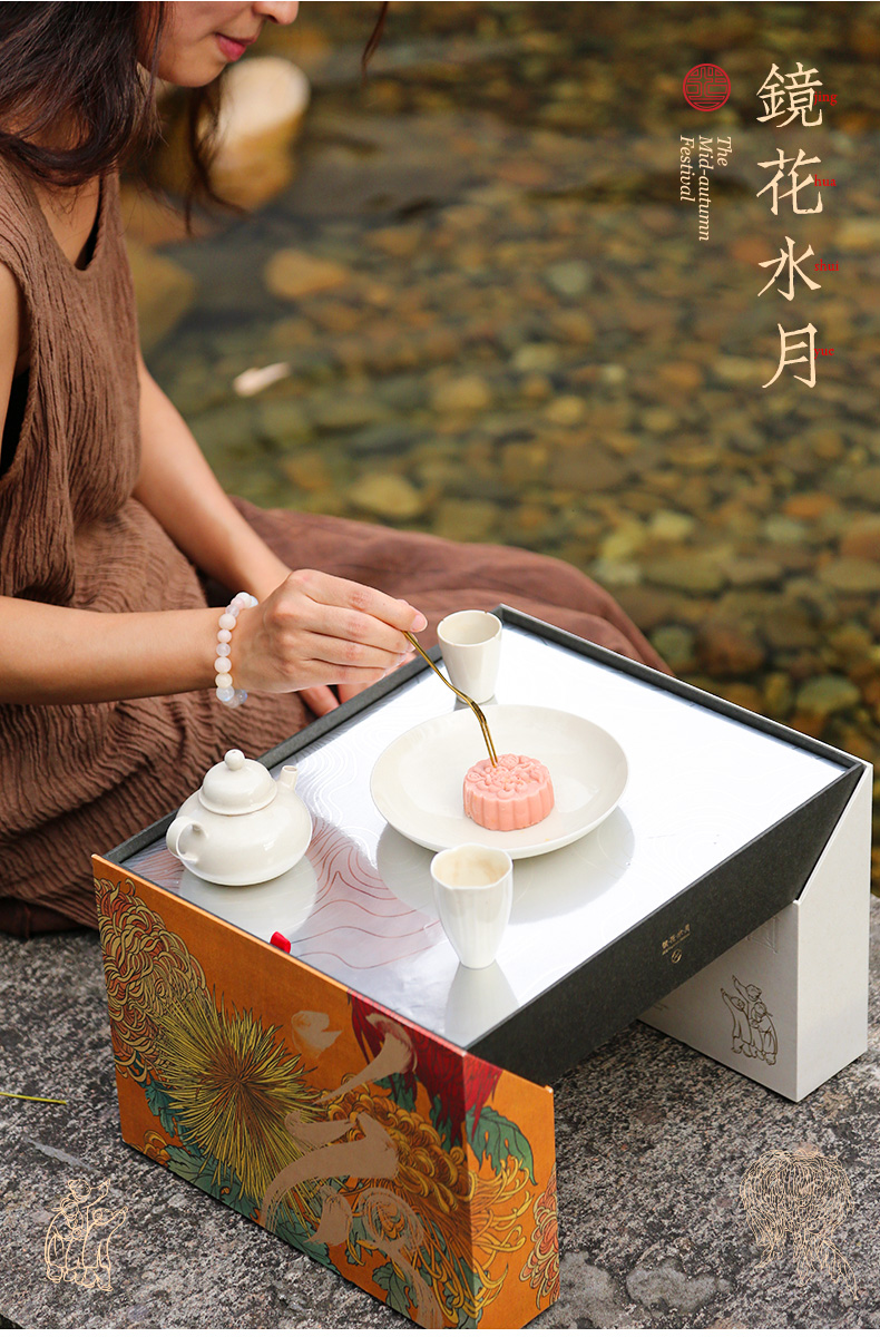 知味观X自然造物 镜花高台 立体造型高档月饼礼盒 图2