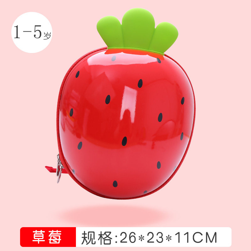 Strawberry Schoolbag Kindergarten Schoolbag Children 1-3-6 years old boys and girls to prevent lost lost baby baby