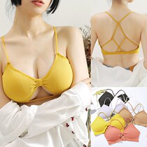 Bra sexy hot young women Korean version of No steel ring gathered to wrap the chest without marks on the upper body
