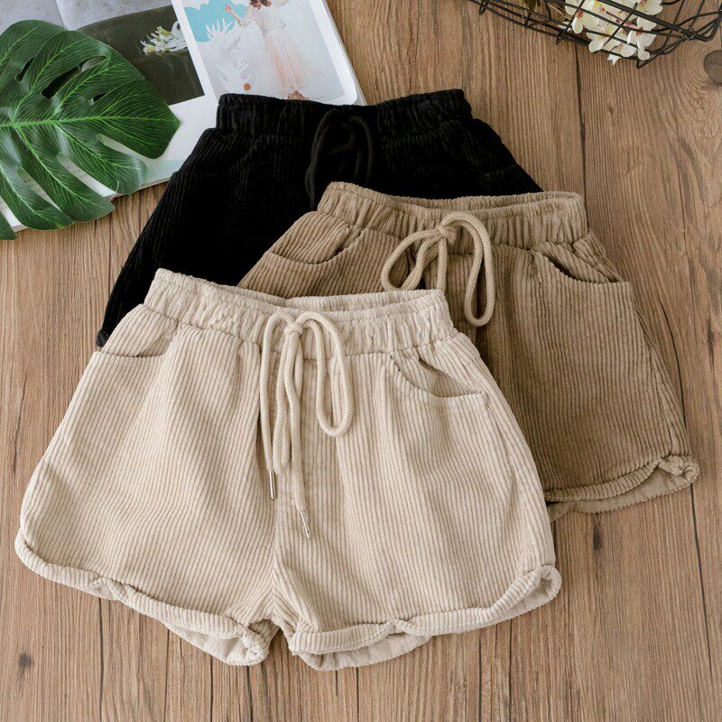 Girl Foreign Pants Shorts Autumn Winter Outwear Girl Spring Shorts Children's Suede Pants Foreign Palate Big Children Outwear Autumn Winter