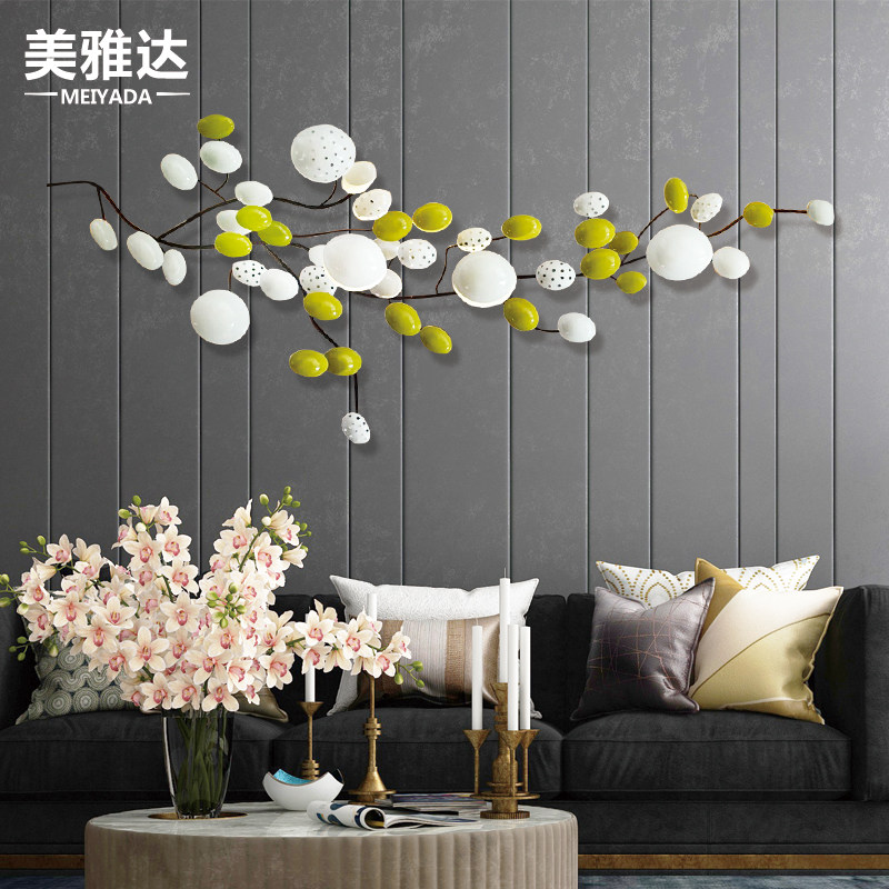 Modern living room partition wall wall wall decoration hanging creative home lotus leaf flower hotel metal wall decoration