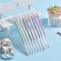 Color Flash gel pen highlighter marker pen multi-color optional color gel pen 0 5mm bullet ball pen large capacity high color quicksand Pearl pen children student painting water pen