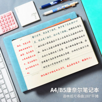Thickened large notebook horizontal a4 Cornell simple ins college students postgraduate reading class notes reading notepad b5 efficient learning 5r Memory Book 16K soft leather face