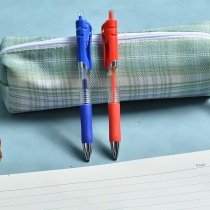 Neutral Pen press type business office Signature Pen press type black 0 5mm bullet ball point pen Red student student student master brush question exam study special color water pen quick-drying large capacity