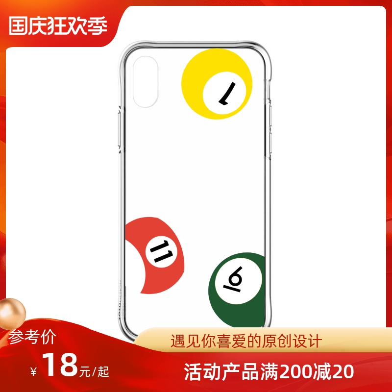 No. 8 billiards transparent mobile phone case｜Don't touch my black 8 iphone11promax universal