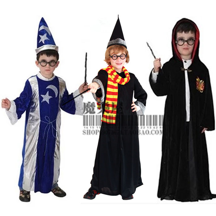 Halloween children's sorcerer dressed as costume boy Harry Potter cos sorcerer's wardrobes magic school uniform
