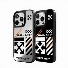 OFF-WHITE case — Trendy Fashionable Diagonal Arrows Streetwear iPhone Case for iPhone 17, 16, 15, 14 and 13