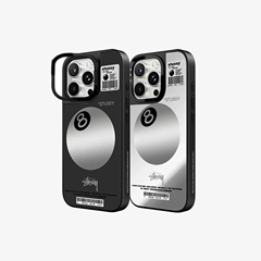 KAWS case — Trendy Fashionable Stussy 8 Ball Graffiti iPhone Stand iPhone Case for iPhone 17, 16, 15, 14 and 13