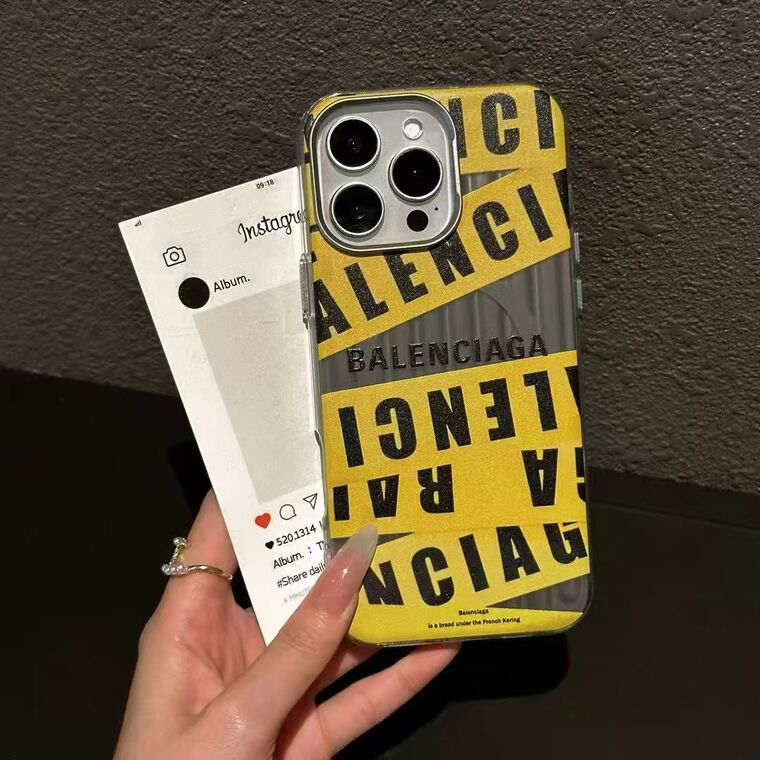 Yellow Tape BALE ENCIAGA Lamborghini Streetwear iPhone Case