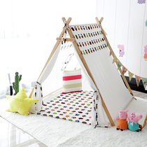 Childrens oversized solid wood pastoral tent indoor game house male and female baby toy house game tent Princess House