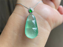 Emerald Fudou Pendant Ice Sweet Green Jade Bean Pendant Light Glue Myanmar Natural a Gold Seller