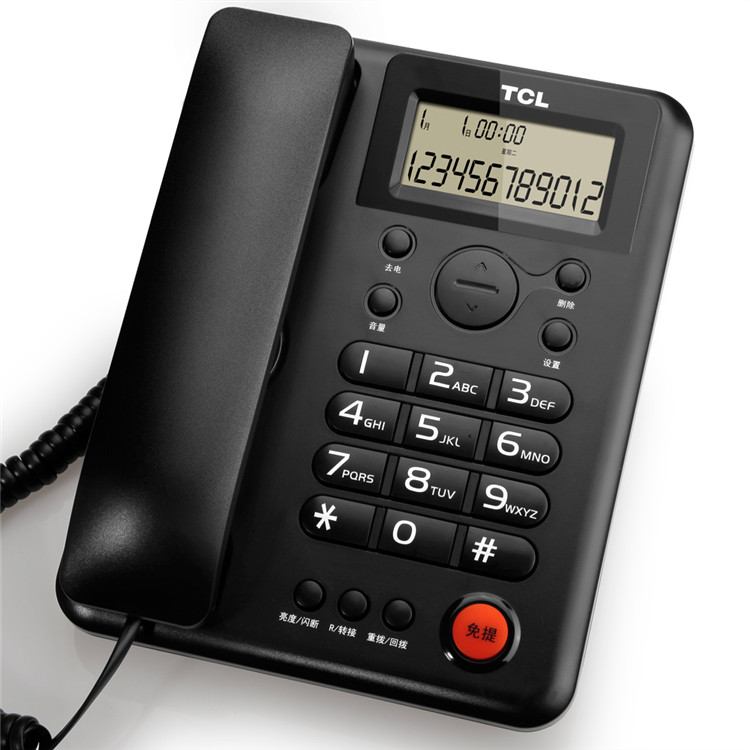 TCL Telephone 203 Home Office Phone Free of battery Dual connector to electric display seat machine R key