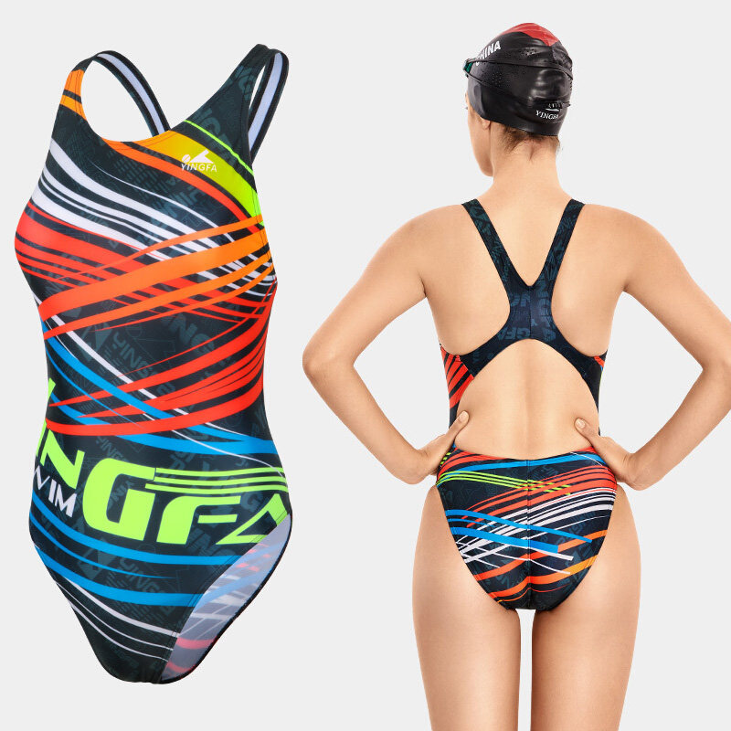 Yingfa children's one-piece swimsuit training competition racing children's swimsuit digital printing swimsuit children's swimsuit
