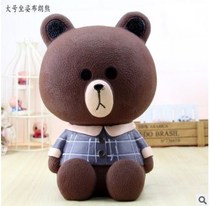 Cute cartoon bear piggy bank piggy bank Bank Bank child girl adult Korean creative anti-drop glue storage pot