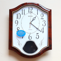 Lisheng clock RHYTHM retro wall clock living room Feng Shui Bagua clock Whole point clock pendulum Quartz clock CMJ494