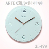 Hong Kong ARTEX ARTEX glass wall clock 3549A bedroom silent living room creative personality clock Modern simplicity