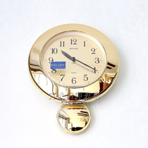 RHYTHM Japan Riso European-style clock living room Golden modern simple bedroom silent swing wall clock 4MP726