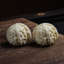 Ivory fruit dragon and phoenix massage handball wooden walnut tray play handball health ball gift giving