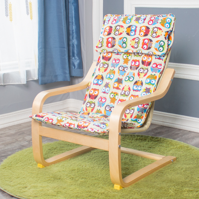 Children's Beauon chair baby backrest stool kindergarten seat small backrest chair kids reading armrest chair wooden chair