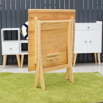 Economical folding dining table solid wood simple small apartment square long square simple dining table household 4 6