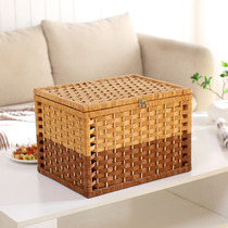 Day-style paper rattan woven containing box with lock storage box containing box clothes containing finishing box student dormitories