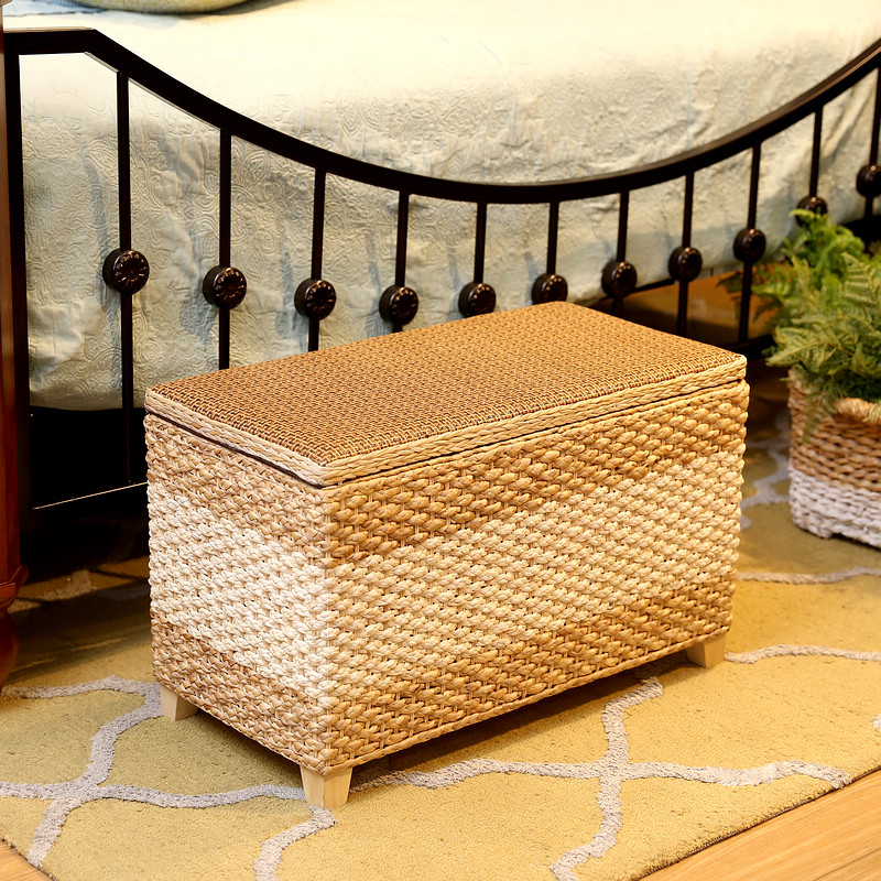 American rattan storage stool sofa stool storage box storage box change shoe stool hallway wear shoe stool sundries sorting box