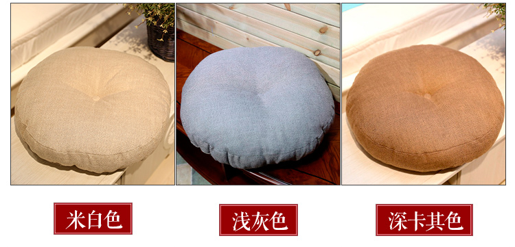 Miễn phí vận chuyển lanh kiểu Nhật Bucharest dày futon đệm thiền đệm pad đệm chơi mat yoga mat khoang tròn ghế cửa sổ - Ghế đệm / đệm Sofa thảm trải ghế sa lông