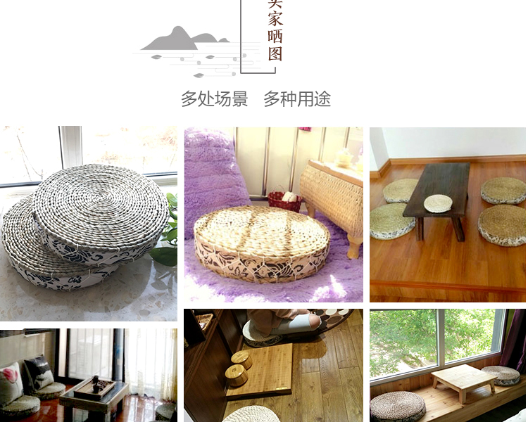 miễn phí vận chuyển rơm mây futon đệm dày xốp đệm thờ Phật cửa sổ thiền đệm và tatami mat - Ghế đệm / đệm Sofa đệm ghế gỗ bằng da