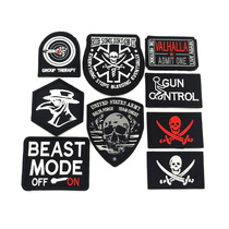 Skull Velcro embroidered cloth patch ghost head badge armband armband backpack outdoor supplies decorative patch