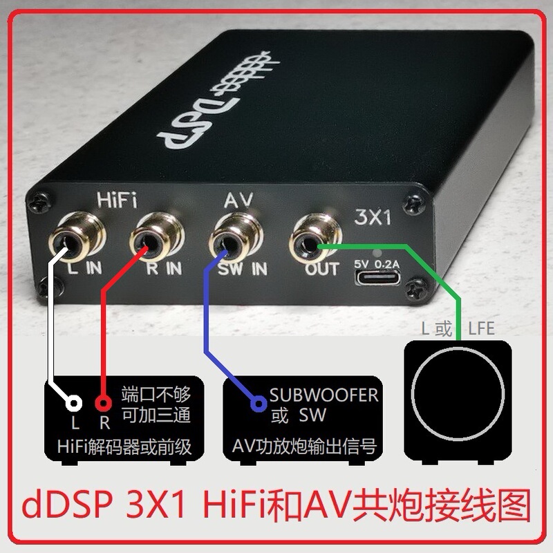 Ddsp Lao Ding Low Tube | Digital Audio Processor | Low-Frequency Manager | Hand-Controlled and App-Controlled Integration | Gun Barrel
