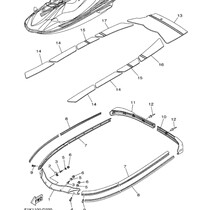 Pièces dorigine pour bateau à moteur Yamaha du Japon VX1100A-H 2009 Figure 22 Composant anti-collision #1