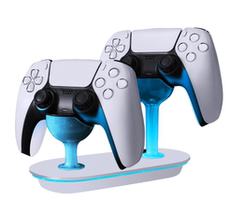 Поддержка хоста ps5无线手柄双座充 ps5触点充电底座 ps5蓝牙手柄充电器带显示灯
