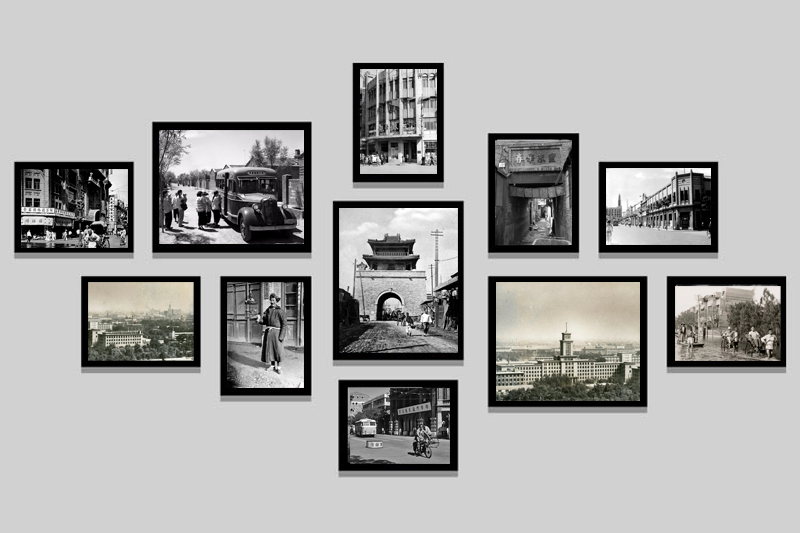 Tianjin Liaoning Shenyang Old Photos, Republic of China Hanging Paintings, Folk Character Buildings, Black and White Photography, Hotel Restaurant Decorative Paintings