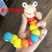 Color 100 Twist Twist Worm Caterpillar animal gripping training finger baby 1-year-old baby Around Pearl Toy Boy