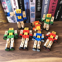 Childrens Puzzle Robot Building Blocks Assembled Toys Puzzle Force Development 3-5-6-year-old Toy Transformers Boy