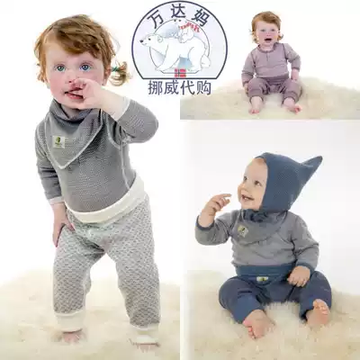 Norway Janus hip infant fine wool heating clothes spring and autumn and winter triangle baby children's casual climbing clothes