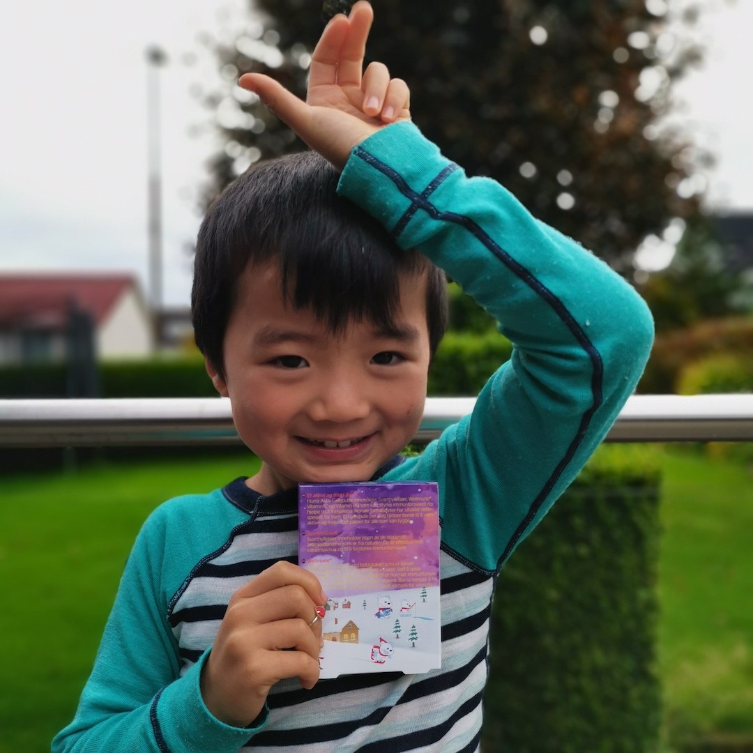 Norwegian Hurra Children Black Elderberry Dextran Vitamin C Baby Little Kids Cough Free Yi Jelly Cold