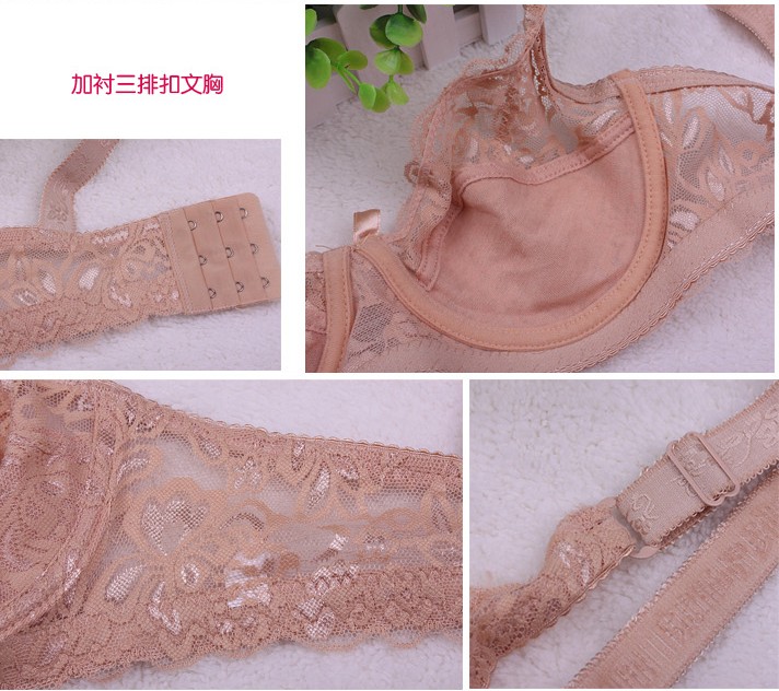 Xia Da mã siêu mỏng sexy ren trong suốt thu thập vòng thép ladies bra mà không cần miếng bọt biển ngực lớn đồ lót nhỏ áo ngực