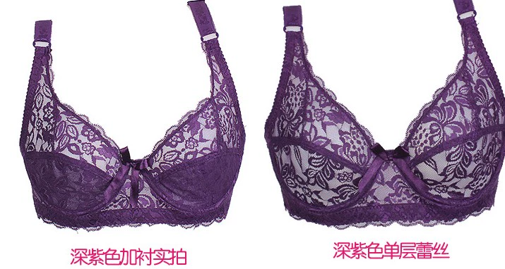 Xia Da mã siêu mỏng sexy ren trong suốt thu thập vòng thép ladies bra mà không cần miếng bọt biển ngực lớn đồ lót nhỏ áo ngực